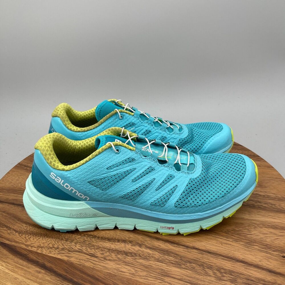 Salomon Sense Pro Max Shoes Womens Size 10.5 Blue Trail Running Hiking Walking